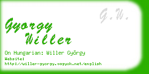 gyorgy willer business card